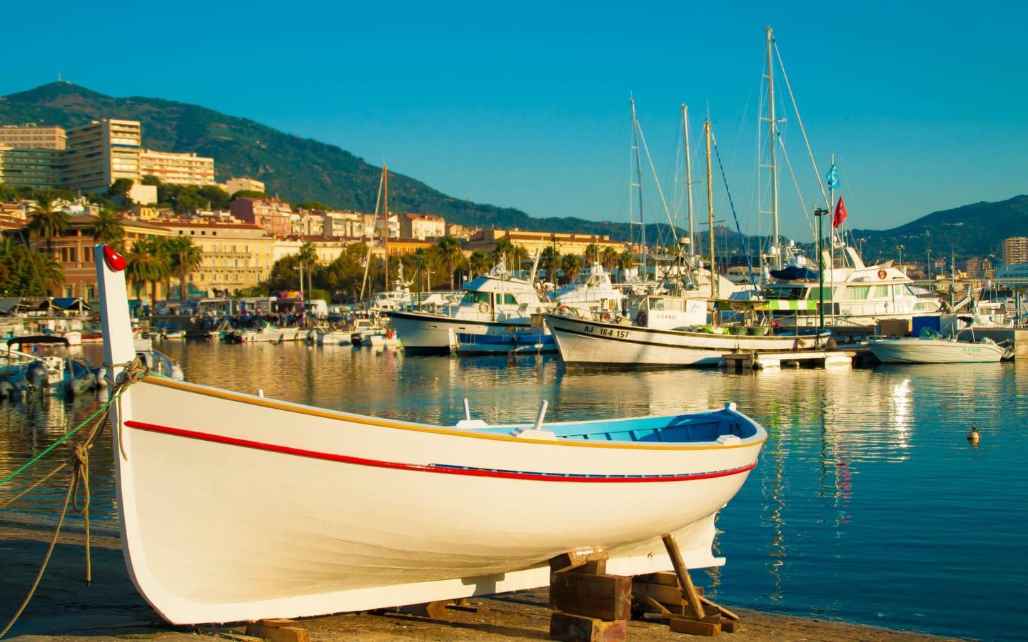 The port of Ajaccio in Corsica