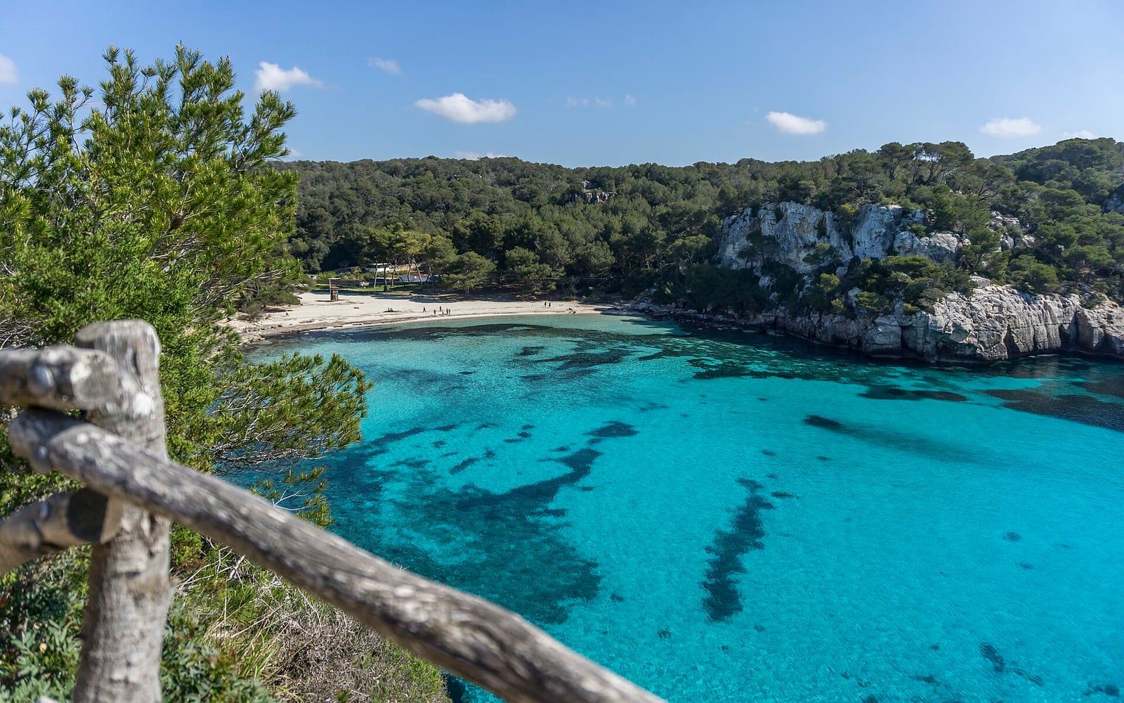 A clear-water cove in Menorca