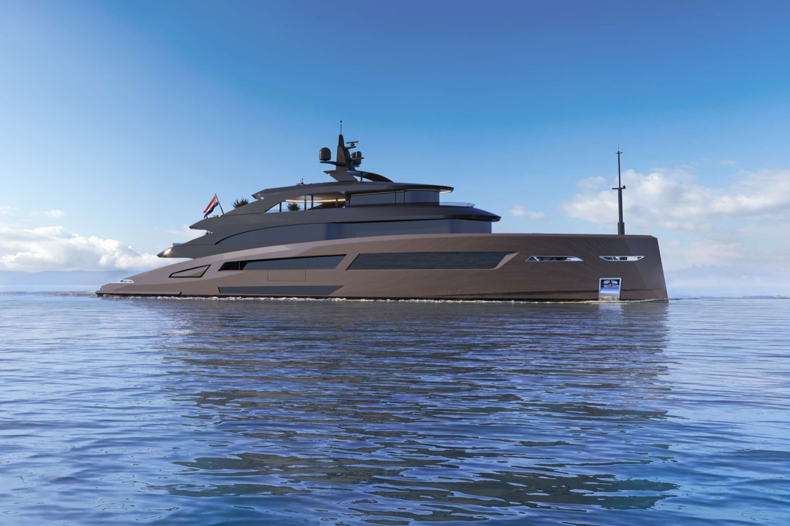 Bello, motor yacht, cruising at sea