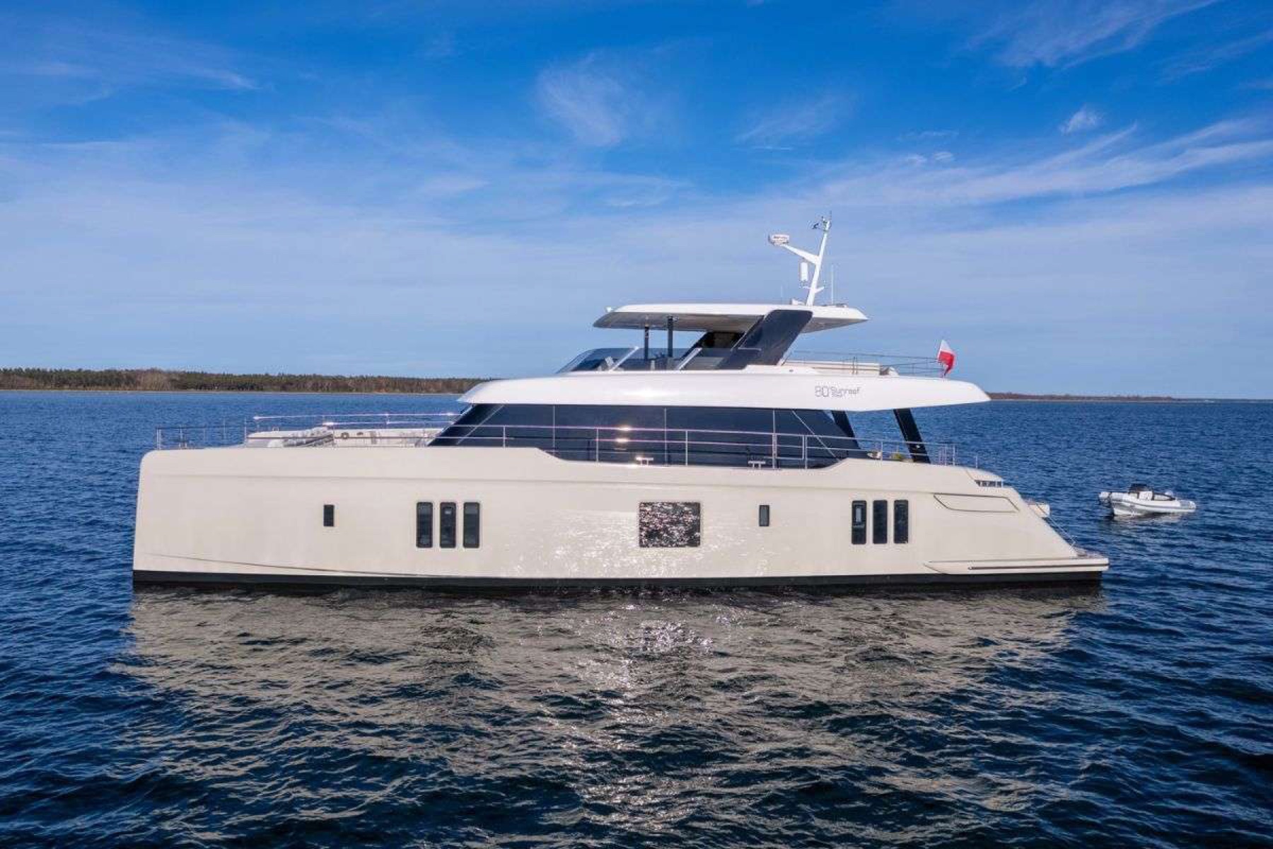 BOHEMIA, a Sunreef power catamaran, at anchor
