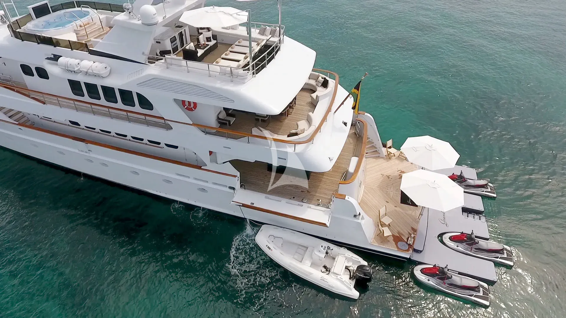 GRAND ILLUSION, a Palmer Johnson motor yacht, underway