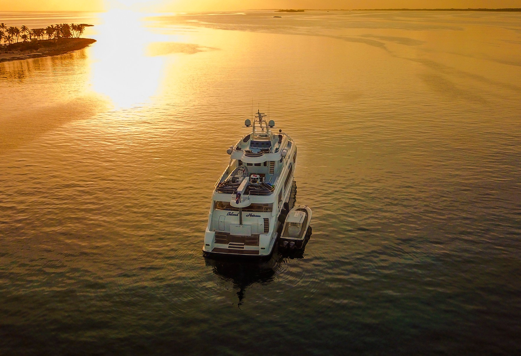 ISLAND HEIRESS, a Cheoy Lee motor yacht, at anchor