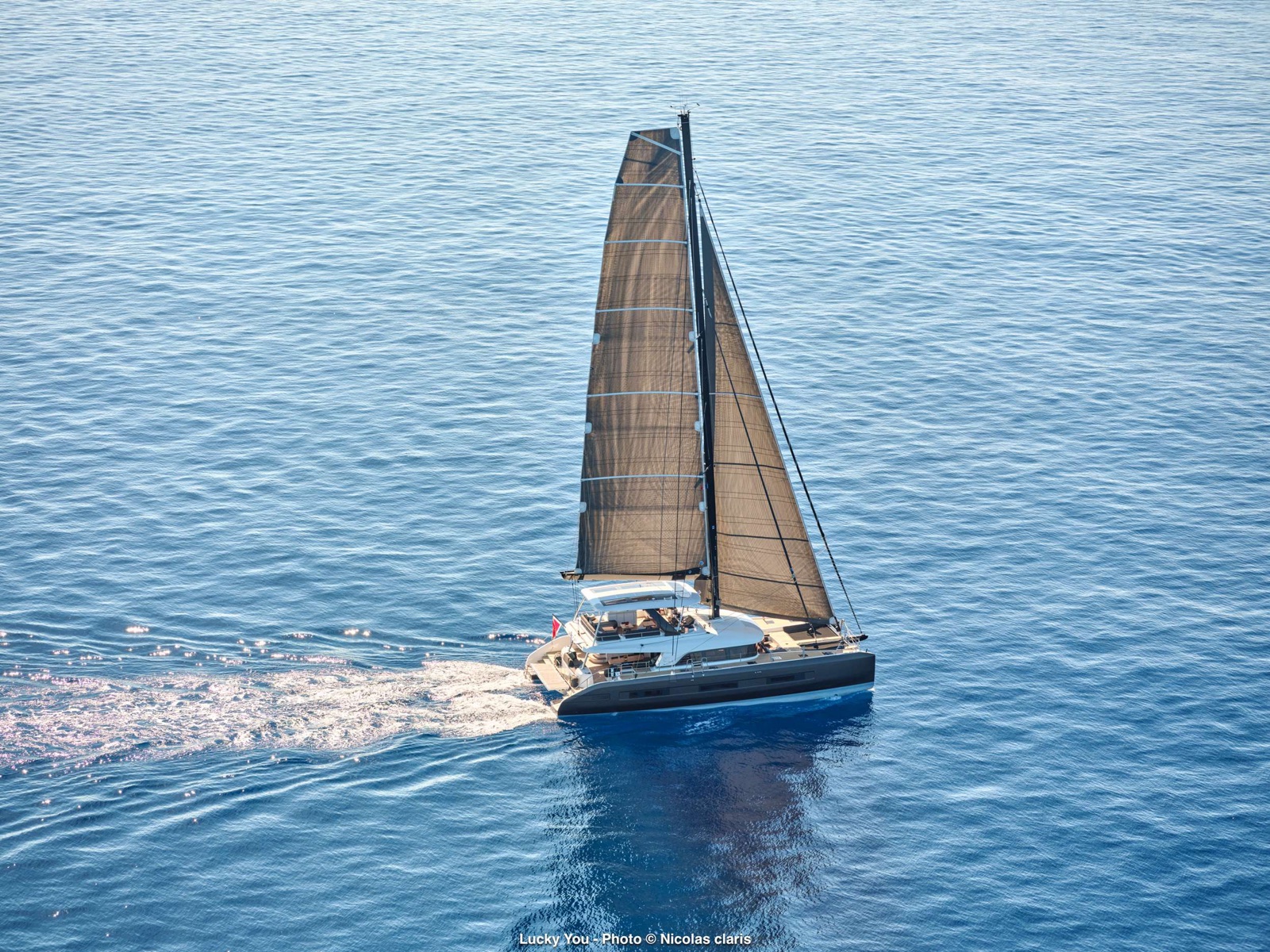 LAGOON SIXTY 5, luxury catamaran, cruising at sea