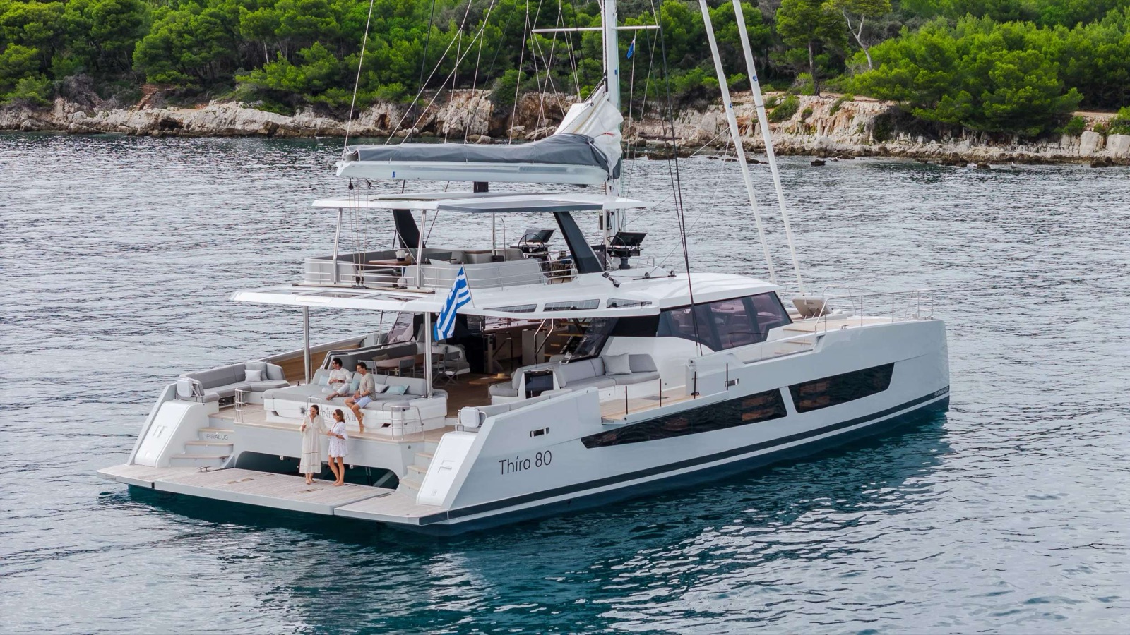 MAGIC MOMENTS, luxury catamaran, cruising at sea