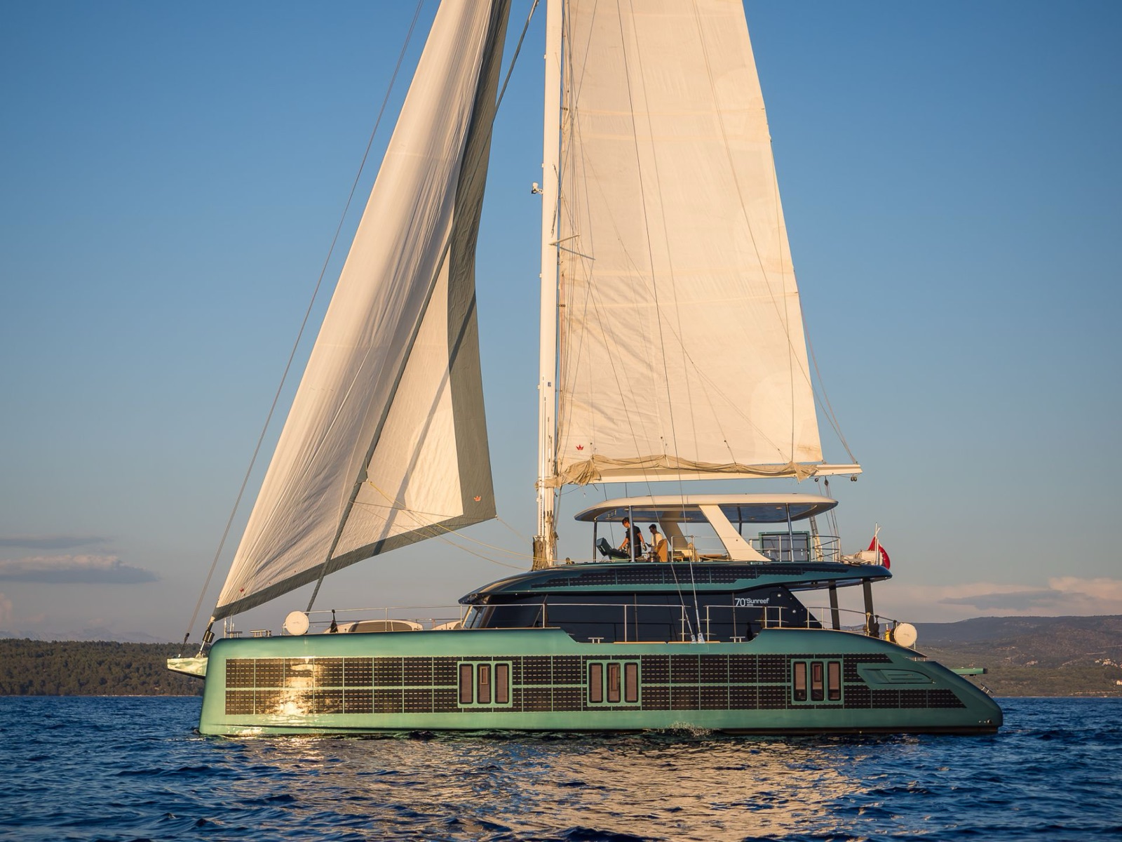 MIDORI SUNREEF 70 ECO, luxury catamaran, cruising at sea