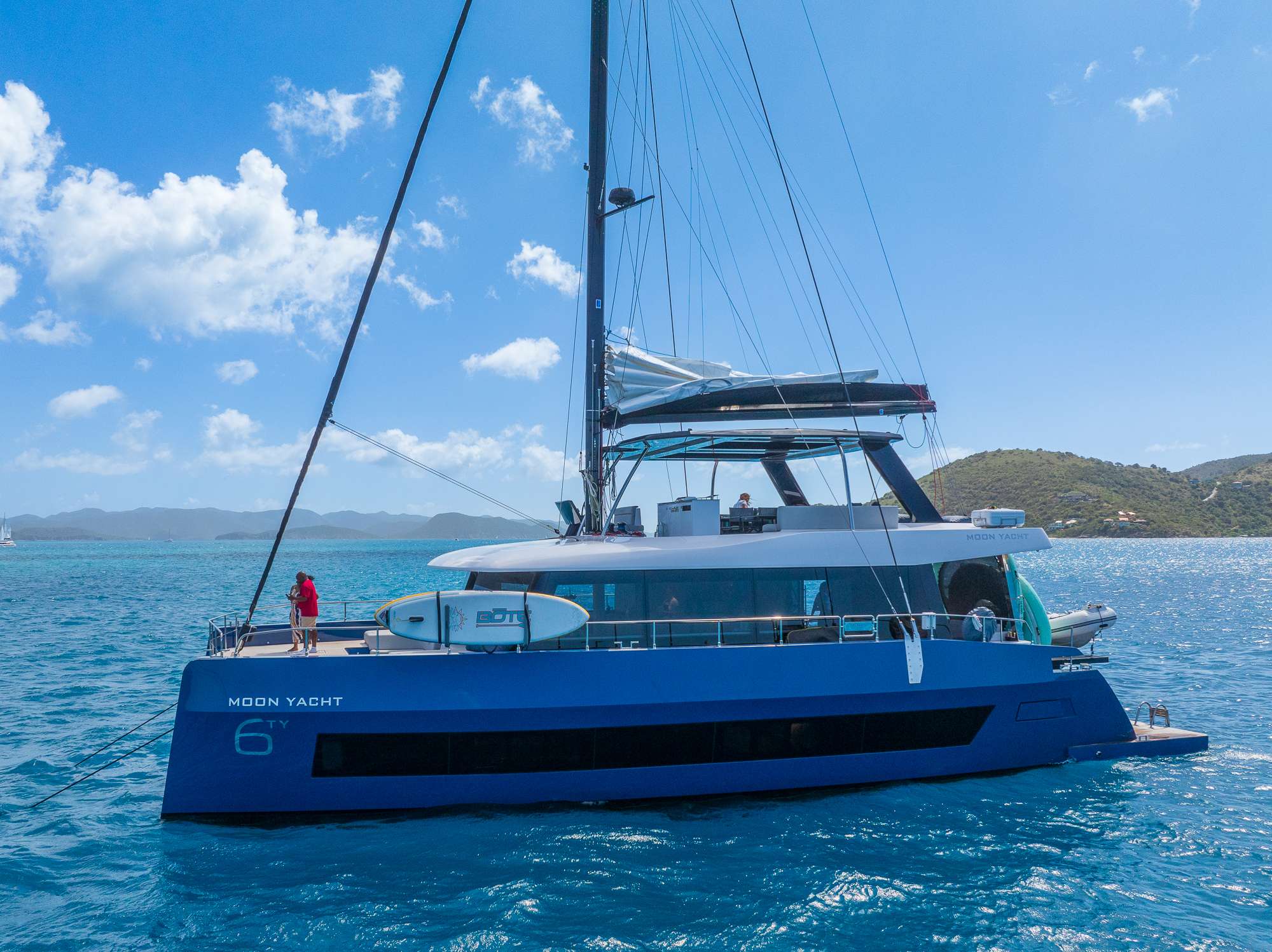 PERFECT MOON, a Moon Yacht sailing catamaran, underway